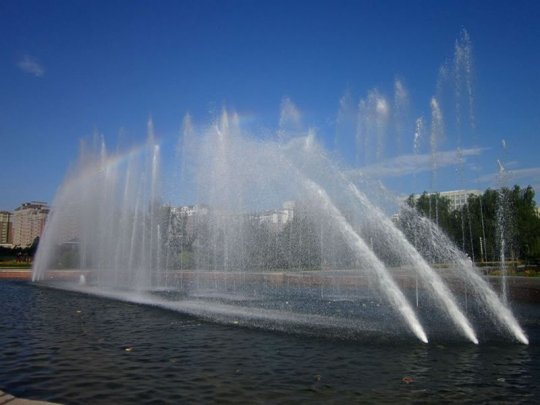 乌兰浩特市信合广场音乐喷泉水景